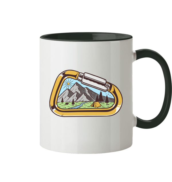 Karabiner - Berge - Tasse zweifarbig